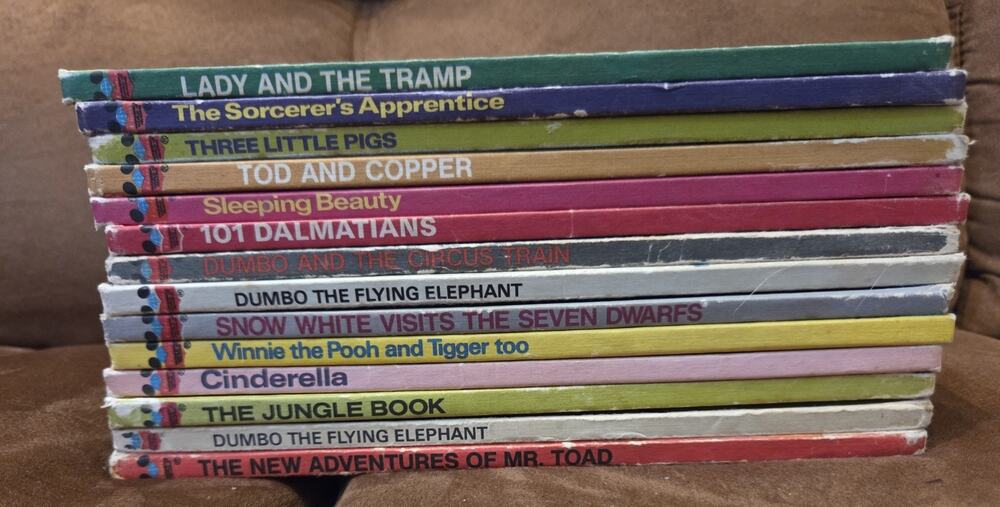 Vintage Lot Of 14 Disneys Wonderful World of Reading Children's Hardcover Books